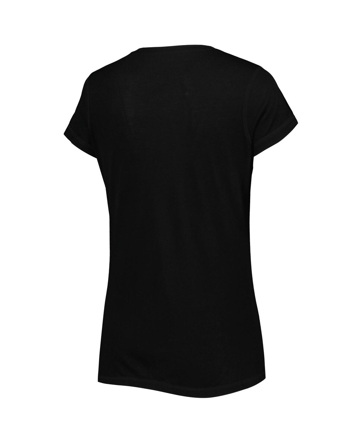 Shop Concepts Sport Women's  Black, Gray Brooklyn Nets Badge T-shirt And Pajama Pants Sleep Set In Black,gray