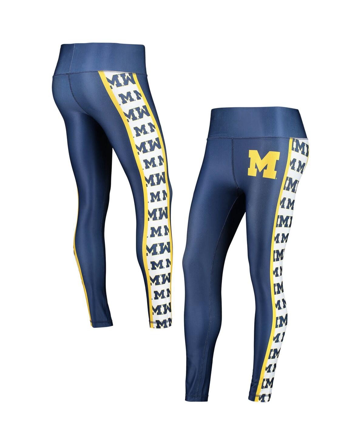 Concepts Sport Navy Michigan Wolverines Dormer Knit Leggings In Navy