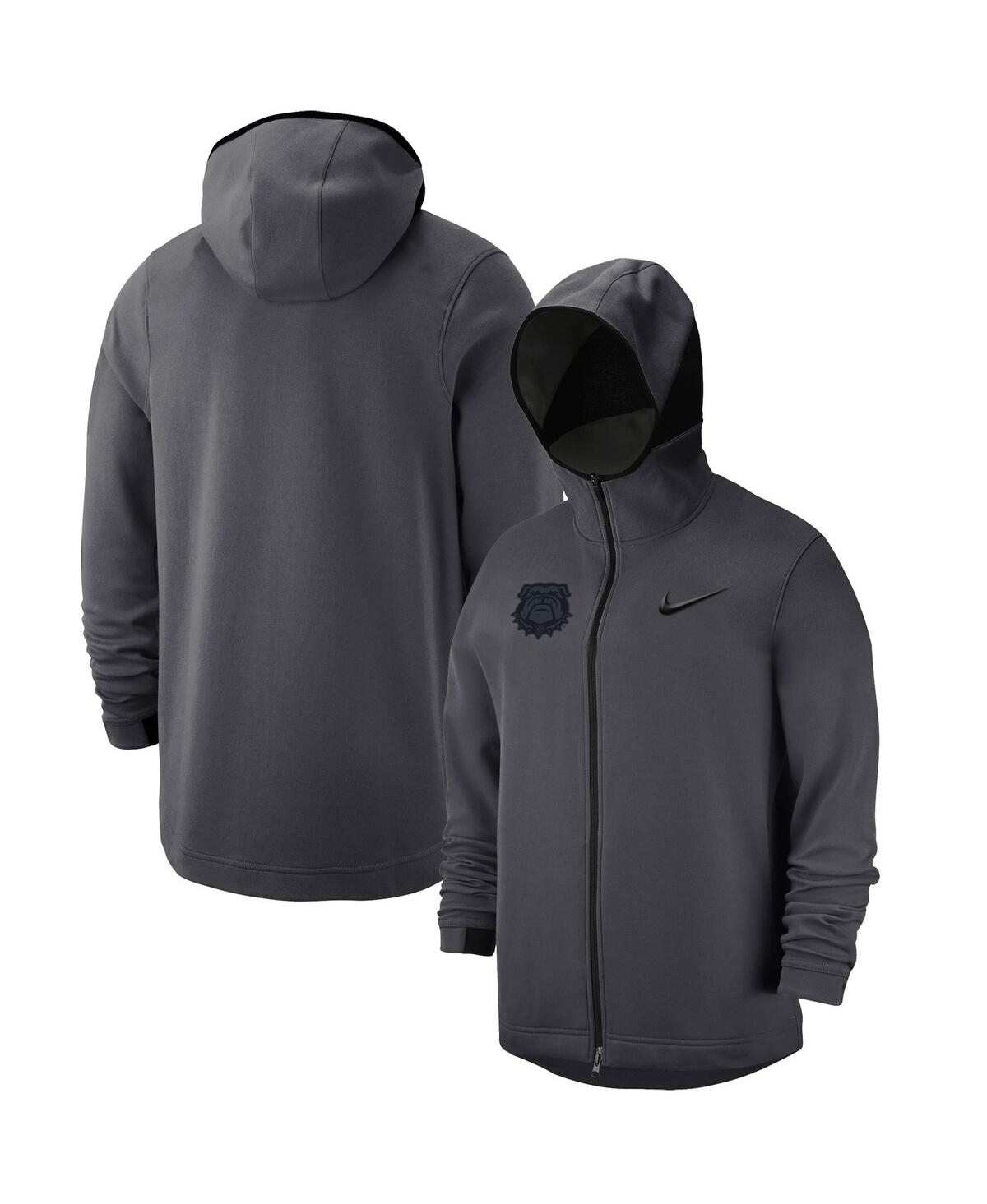 Men's NikeGeorgia Bulldogs Tonal Showtime Full-Zip Hoodie - Anthracite