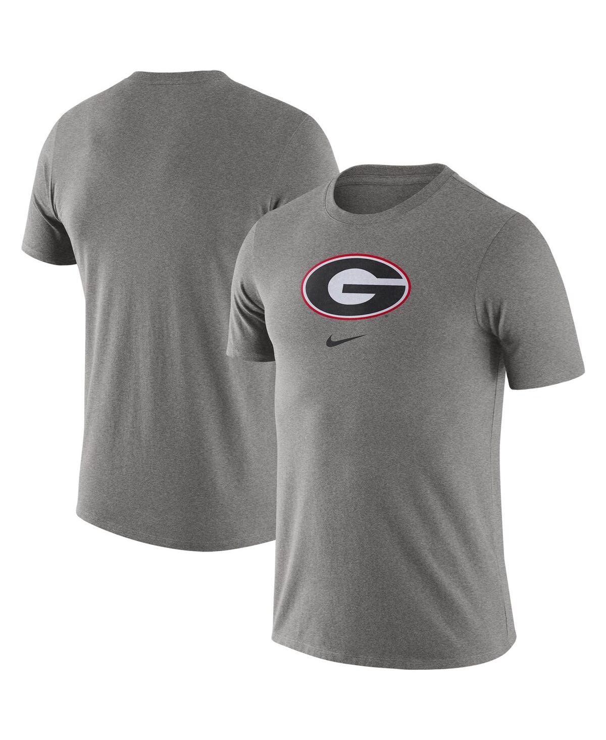 Men's Nike Heathered Gray Georgia Bulldogs Essential Logo T-shirt