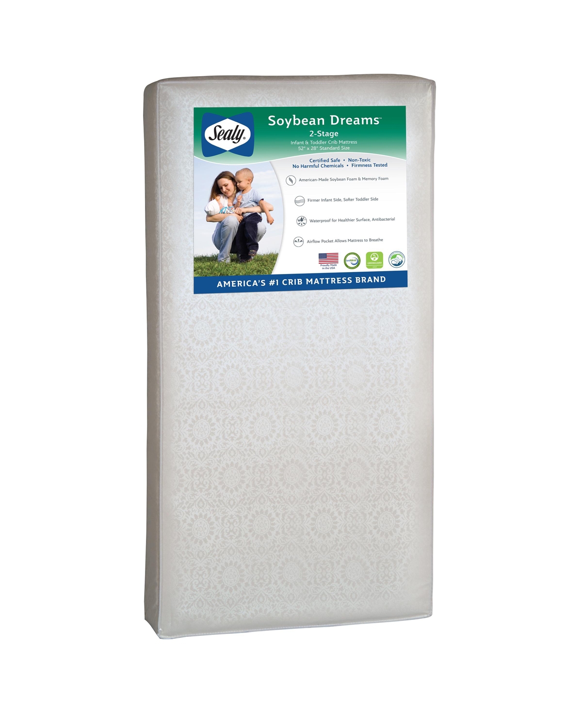 UPC 031878262580 product image for Sealy Soybean Dreams 2-Stage Crib Mattress | upcitemdb.com