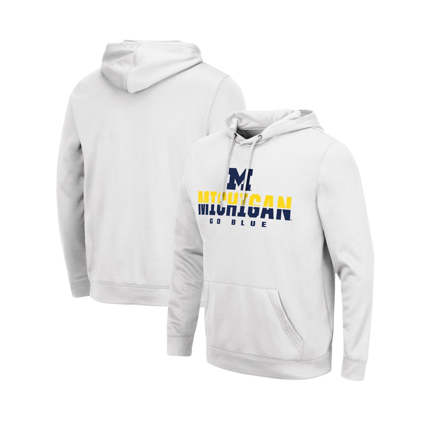 Men's White Michigan Wolverines Lantern Pullover Hoodie