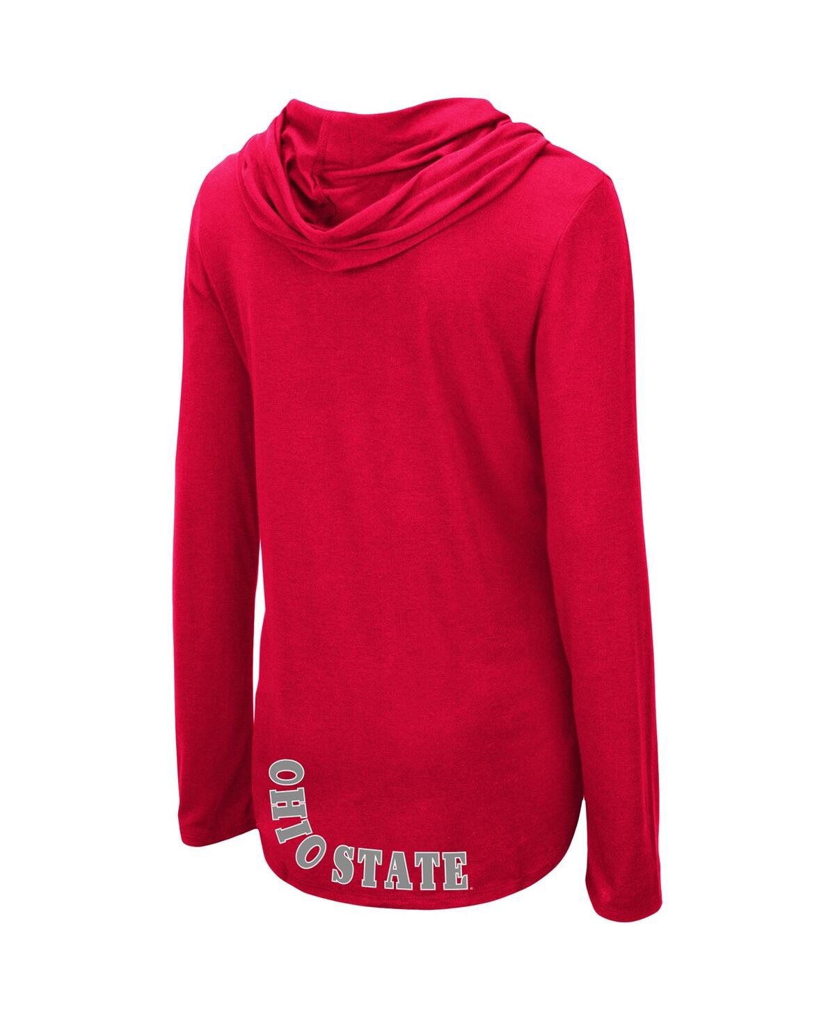 Colosseum Scarlet Ohio State Buckeyes My Lover Hoodie Long Sleeve T-shirt In Scarlet