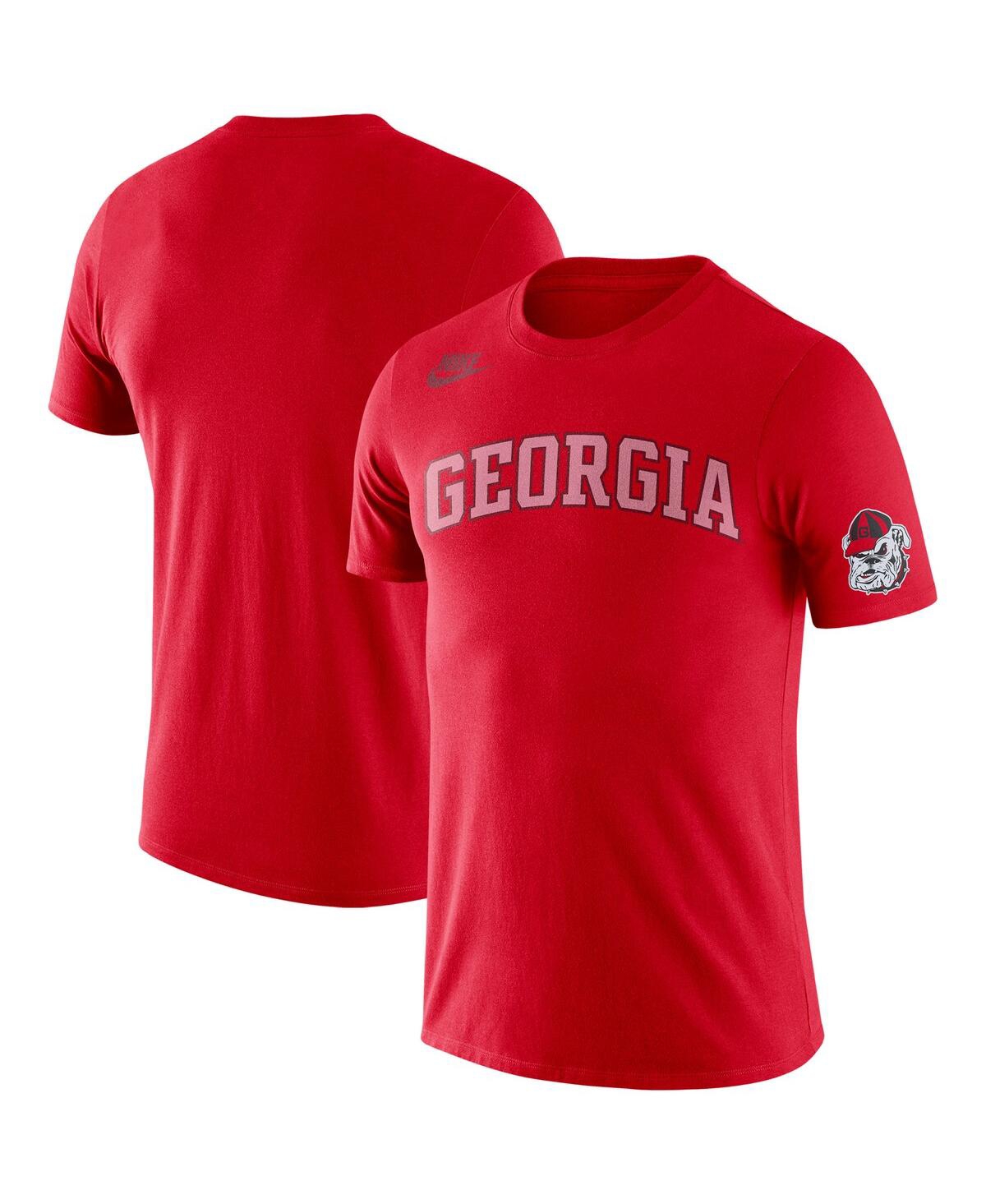 Shop Nike Men's  Red Georgia Bulldogs Basketball Retro 2-hit T-shirt