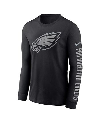 Nike Men's Black Philadelphia Eagles RFLCTV Name And Logo T-shirt