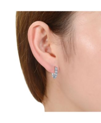 Elegant Extra Mini Huggie Hoop Earrings in White Gold Plated or 14K Gold Plated