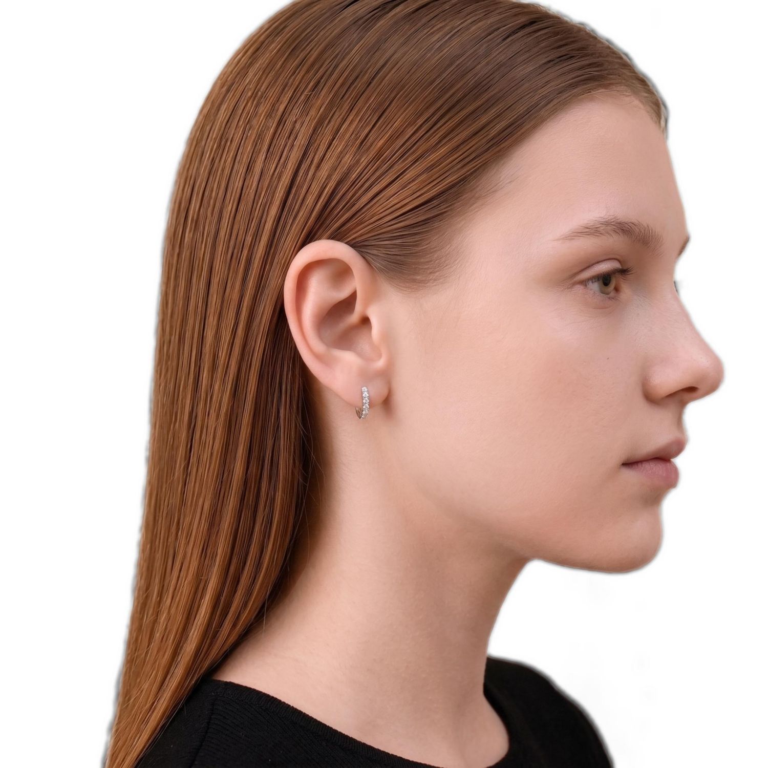 Dainty 12MM Sparkling CZ Extra Mini Huggie Hoop Earrings