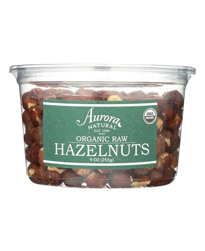 Aurora Natural Products Organic Raw Hazelnuts Case of 12 9 oz
