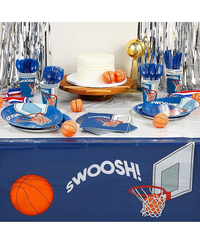 Blue Panda Basketball Plastic Table Cloths, Sports Themed Party