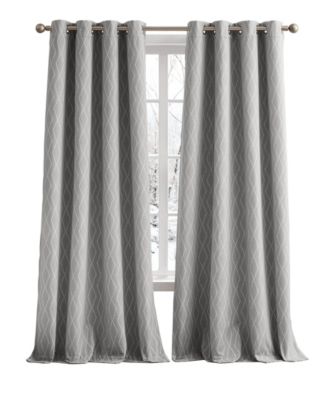 G.h. Bass & Co. G.h. Bass Co. Outdoor River Diamond Grommet Blackout Set 2 Panels Collection In Gray