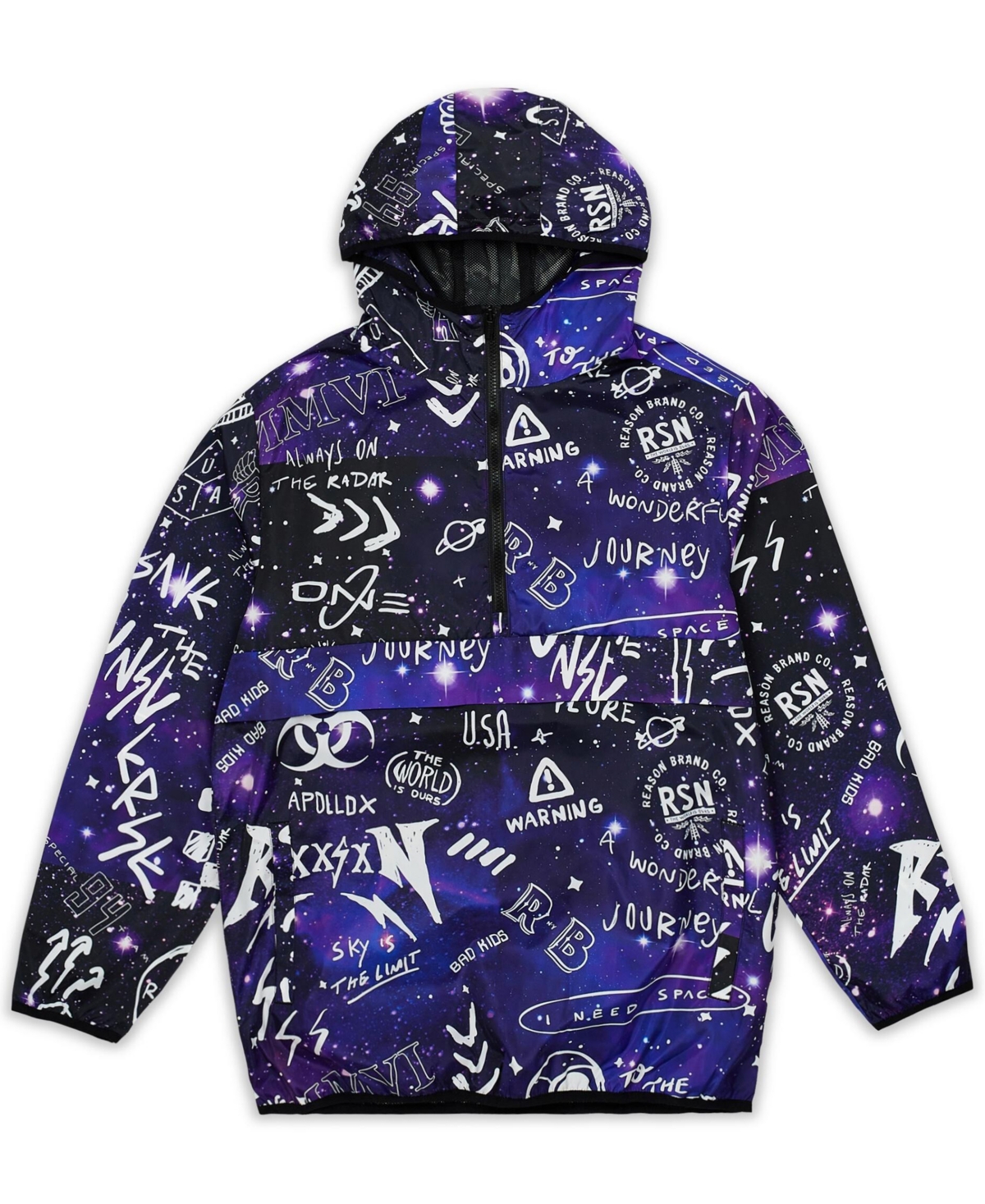 Reason Men's Galaxy Pullover Jacket In Purple