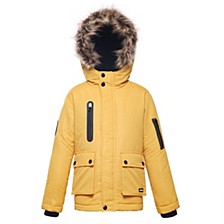 Little and Big Boys' Parka Jacket with Insulated Hood