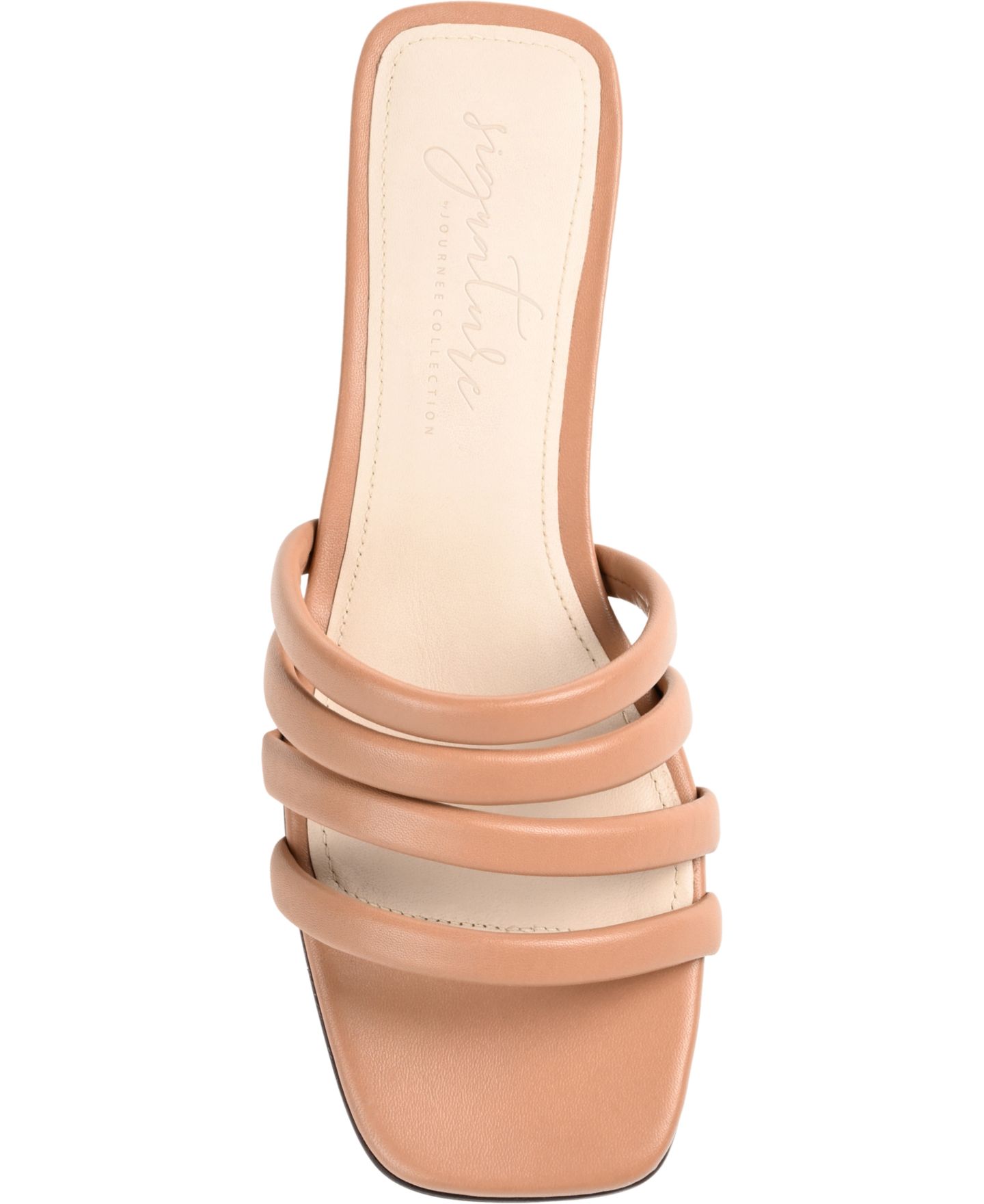 Женские сандалии Journee Signature Cendi Strappy Band Flat, цвет: Мокко — фото 4