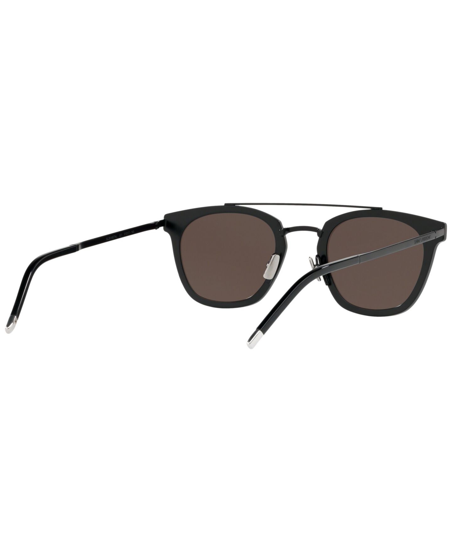 Солнцезащитные очки Saint Laurent Unisex Sunglasses, SL 28 Metal, цвет: Чёрный матовый — фото 8