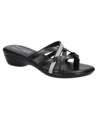 Easy Street Sonnet Slide Sandal – Women's Italian-Made Slide With Enamel Detail & Comfort Footbed