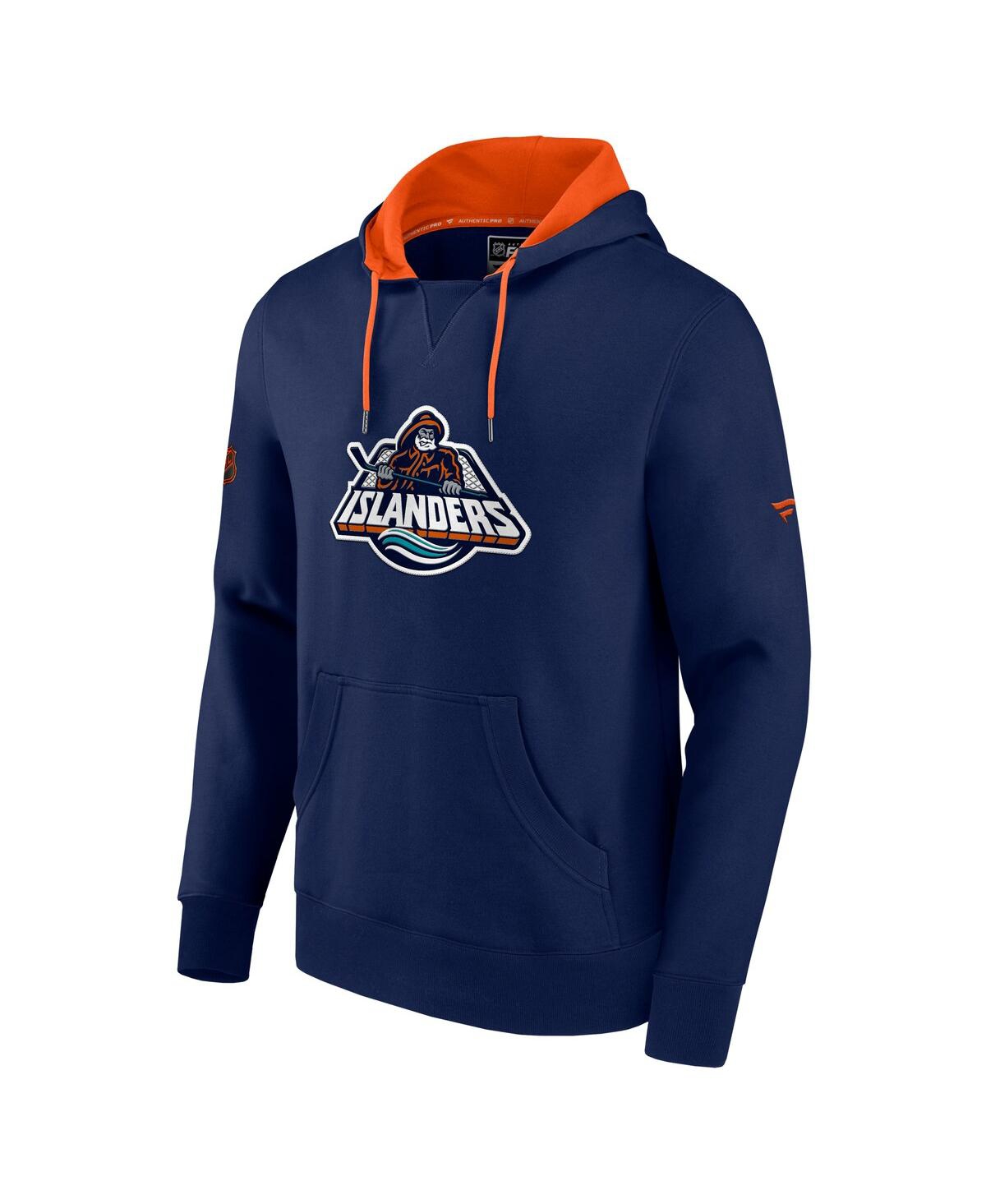 Fanatics Branded Navy New York Islanders Special Edition 2.0 Team Logo Pullover Hoodie In Navy,orange