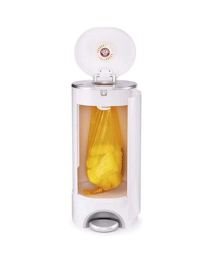 Munchkin Step Diaper Pail Powered by Arm & Hammer, White Macy