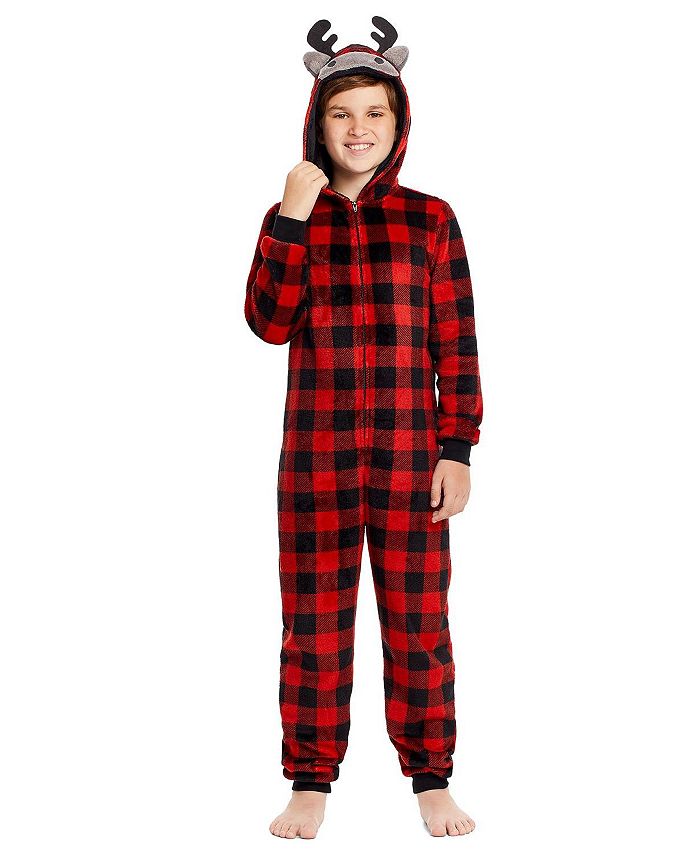 Jellifish Kids ToddlerChild Boys Plush Flannel Fleece Onesie Sleepwear