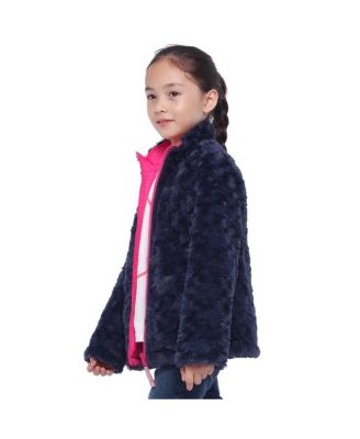 Girls Reversible Sherpa Fleece Puffer Jacket