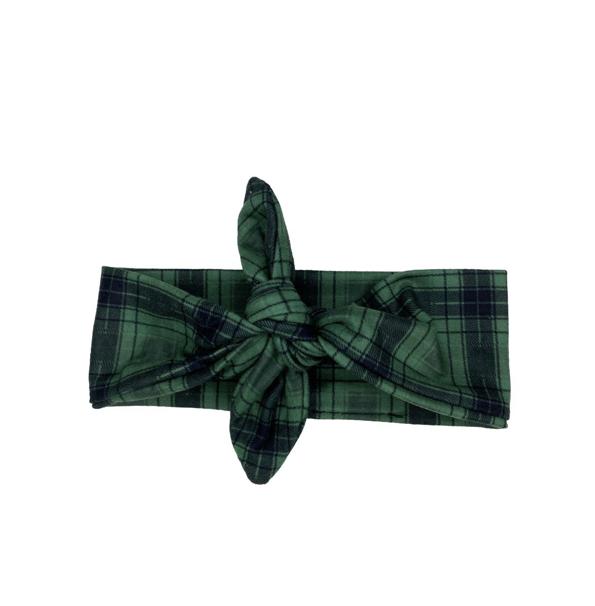 Headbands Of Hope Green Plaid Knotted Headband Ties For Girls
