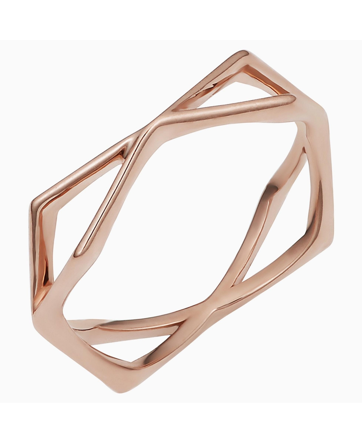 Oradina 14k Rose Solid Gold 1975 Bow Ring In Rose Gold