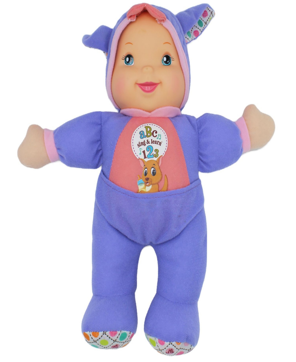 Shop Baby's First By Nemcor Sing Learn Purple Kangaroo Toy Doll In Multi