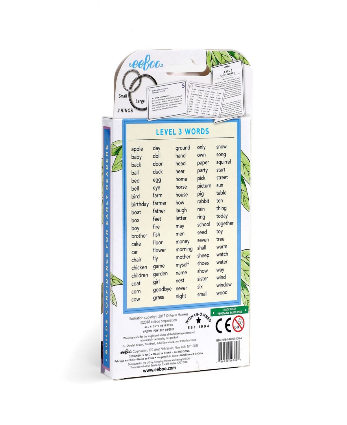 Shop Eeboo 100 Sight Words Level 3 Educational Flash Cards 122 Piece Set In Multi