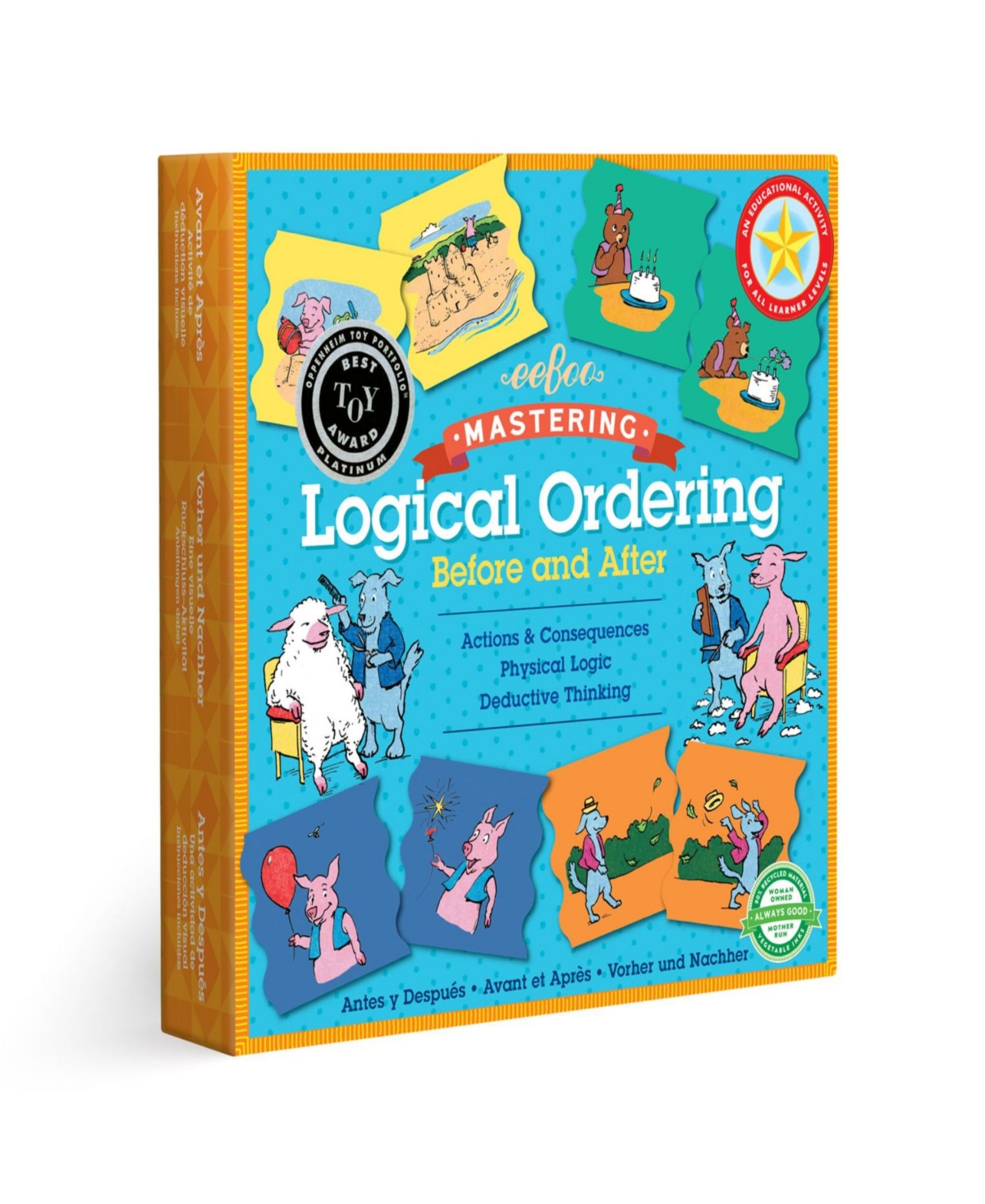 Shop Eeboo Mastering Logical Ordering Before And After 48 Piece Set In Multi