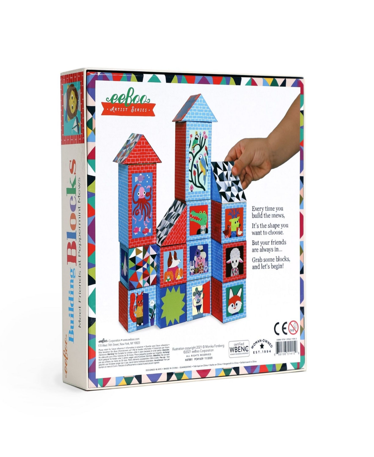 Eeboo Artist's Series Building Blocks In Multi