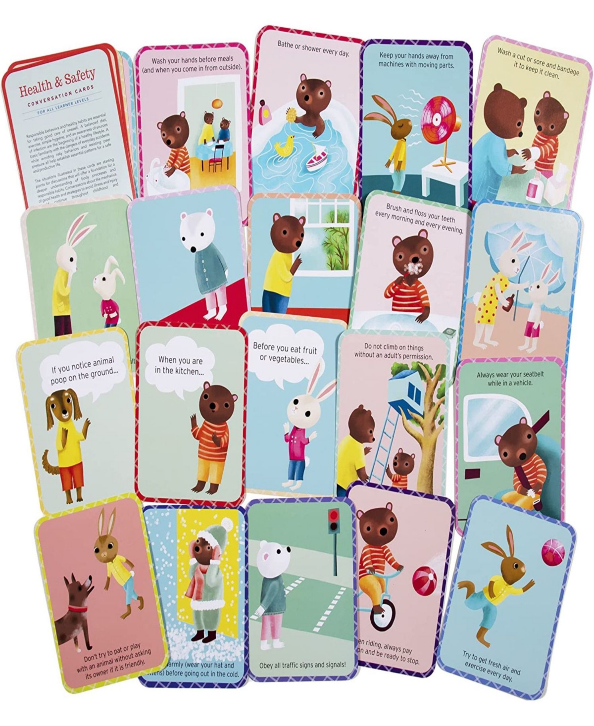 Shop Eeboo Piece Love Health Safety Conversation Cards In Multi