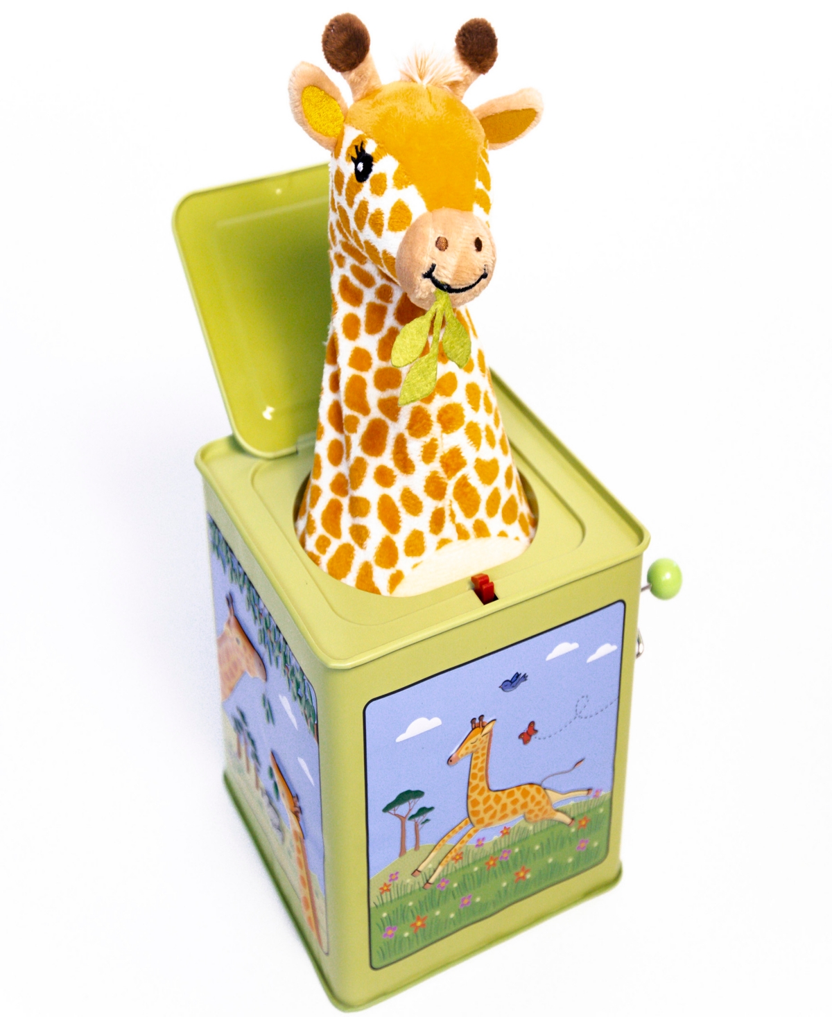 Jack Rabbit Creations Babies' Vintage-like Tin Toy Giraffe Jack In The Box  In Multi