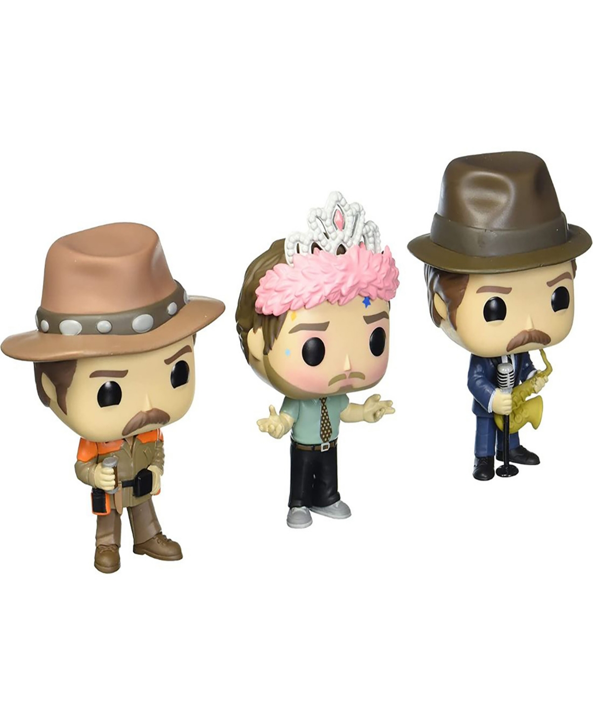 Shop Funko Pop Television Parks Recreation 3 Piece Collectors Set In Multi