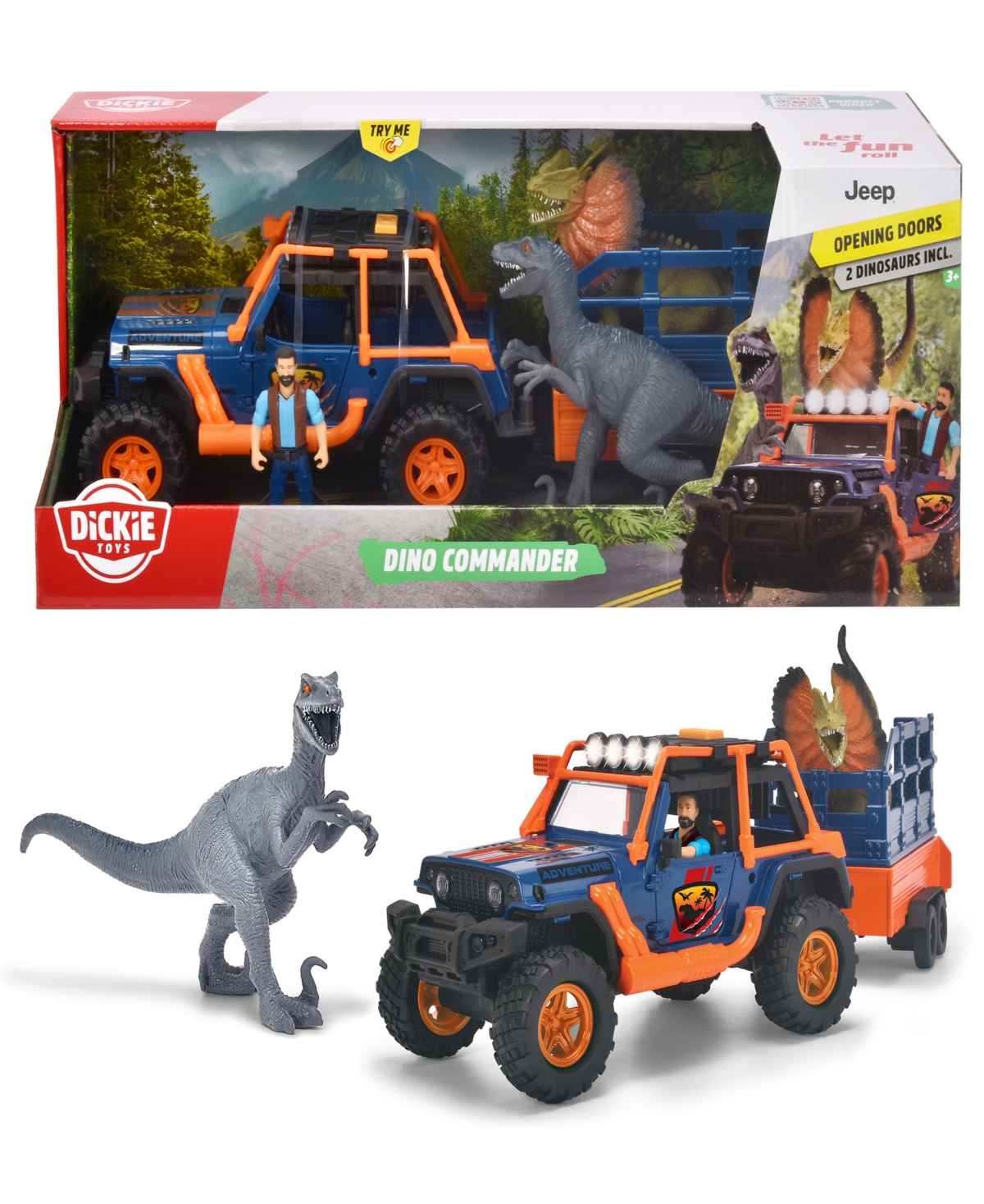 Shop Dickie Toys Hk Ltd Dino Commander Light Sound Kids Play 4 Piece Set In Multi