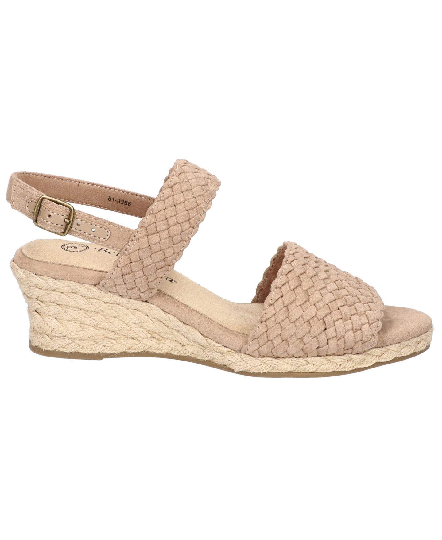 Женские сандалии Bella Vita Mariella Espadrille Wedge, цвет: Миндальный замшевый — фото 2