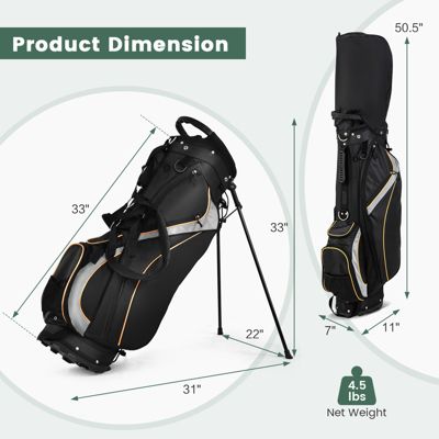Golf Stand Bag Portable Lightweight Golf Carry Club Bag