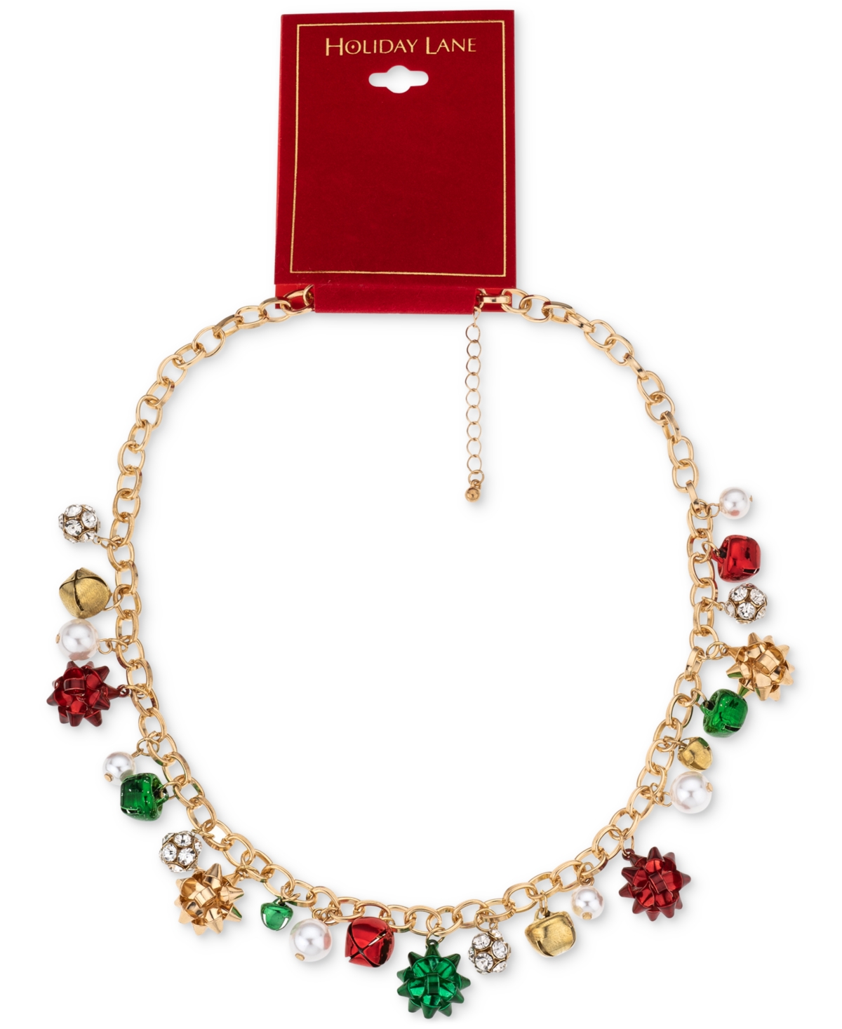 Holiday Lane Gold-Tone Garland Statement Necklace, + extender, Created for Macy's