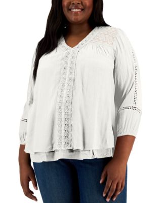 macy's dressy white blouses