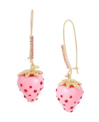 Betsey Johnson Strawberry Dangle Earrings - Macy's