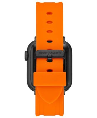 Men's Orange Premium Silicone Band Compatible with 42/44/45/Ultra/Ultra 2 Apple Watch