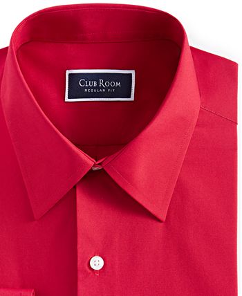 Club Room Men's Regular Fit Solid Dress Shirt, Created for Macy's - Macy's