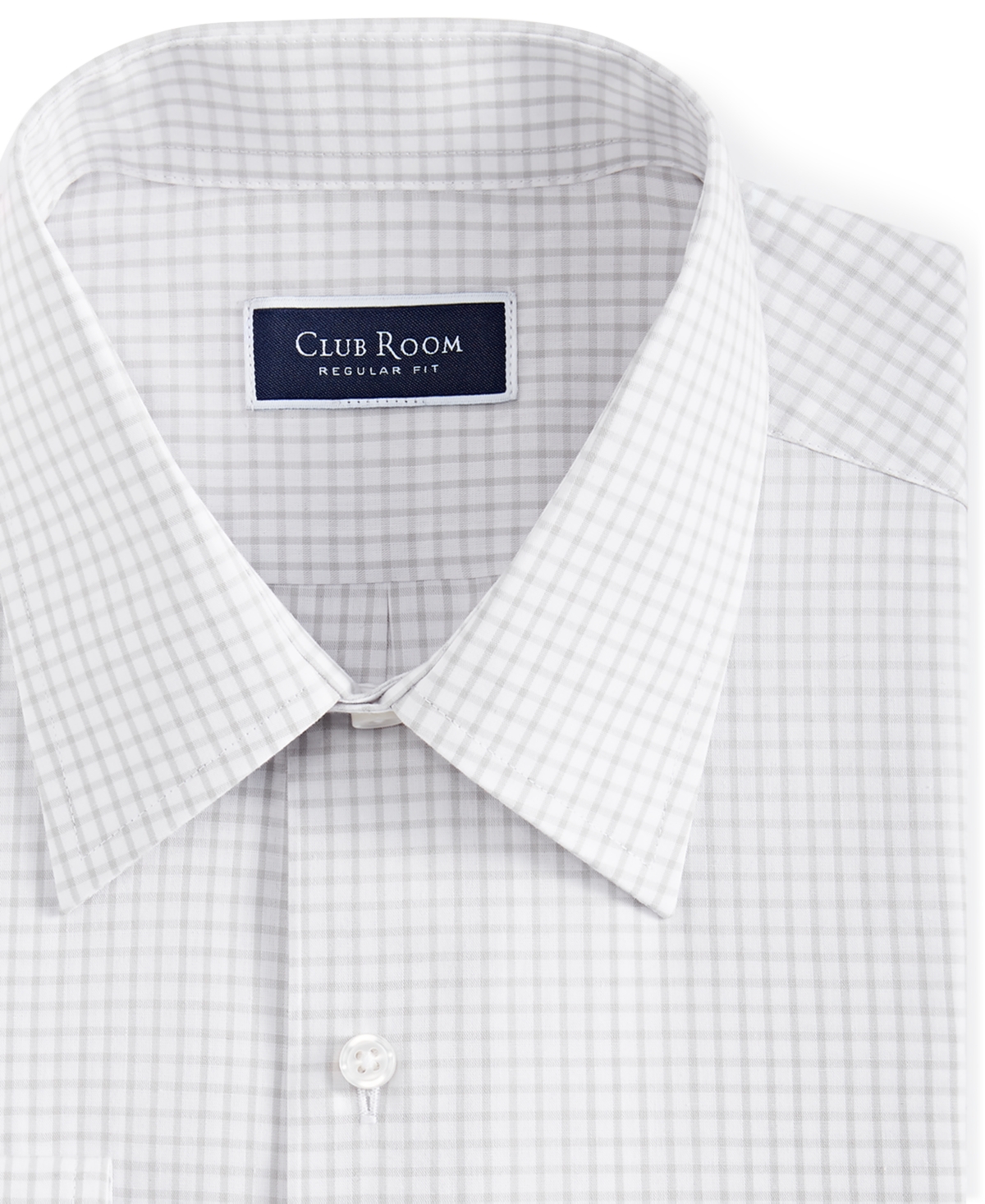 Club Room Men's Regular Fit Check Dress Shirt, Created for Macy's