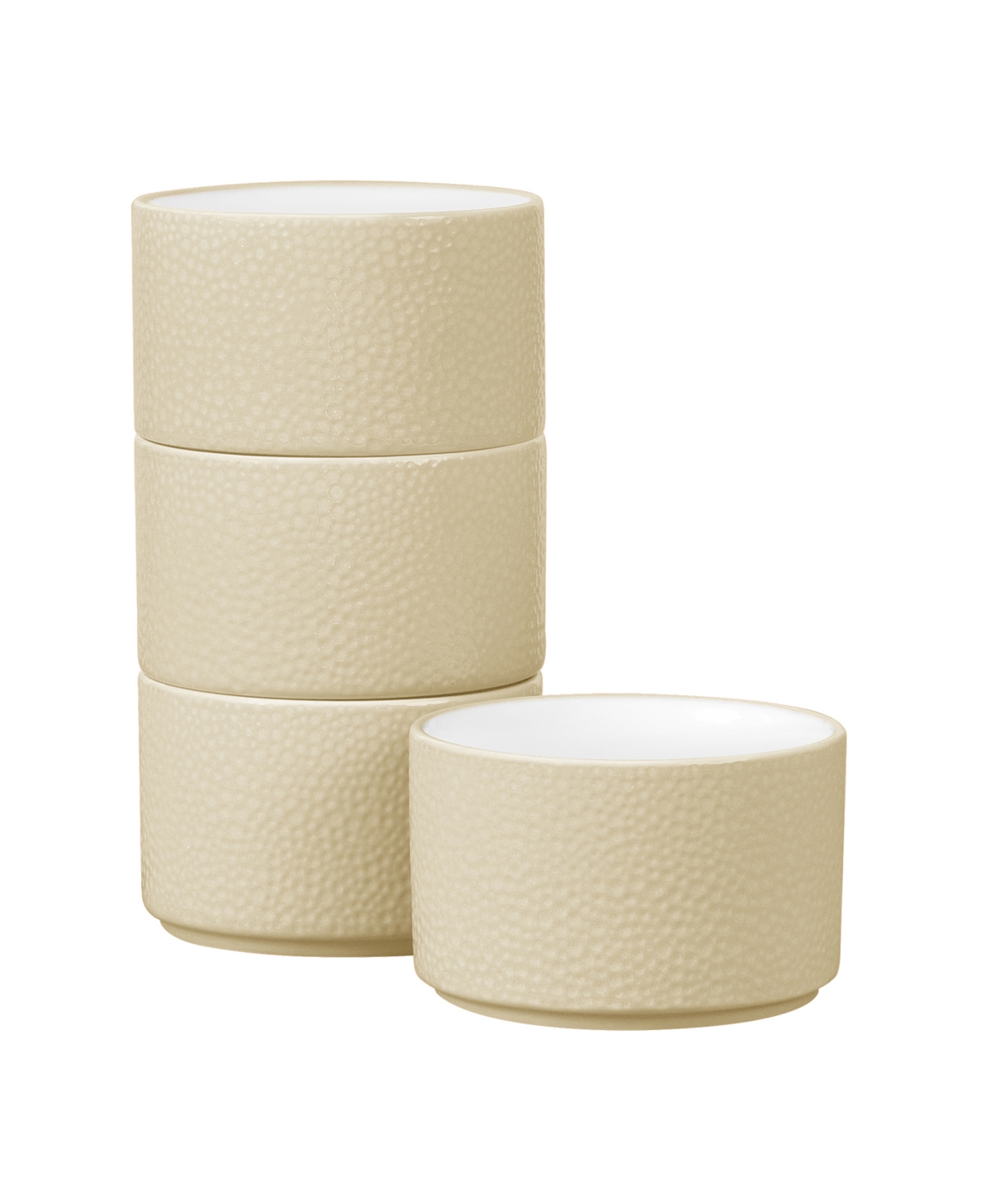 Colortex Stone Stax Ivory Mini Bowls, Set of 4 - Ivory