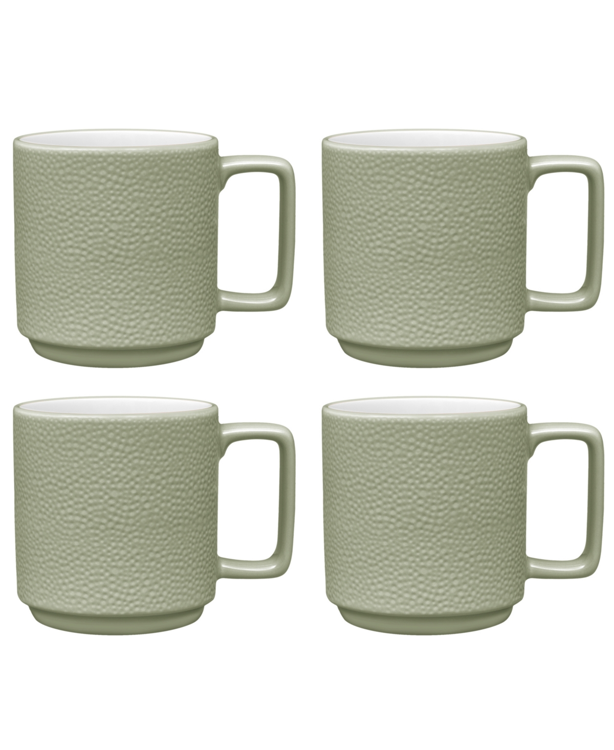 NORITAKE COLORTEX STONE STAX MUGS, SET OF 4 