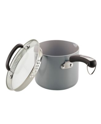 Ceramic Nonstick Straining 3 Quart Saucepan with Lid