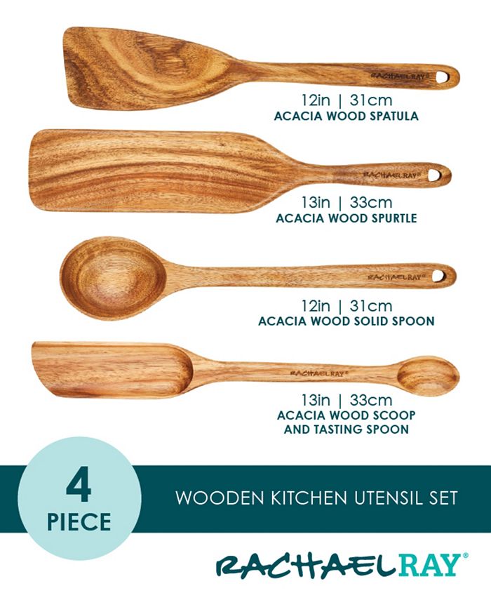 Rachael Ray Tools and Gadgets Wooden Kitchen Utensils, Set of 4 Macy's