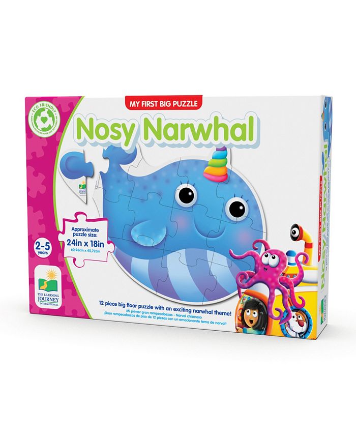 The Learning Journey My First Big Floor Nosy Narwhal 12 Piece Puzzle