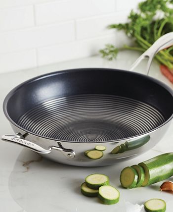 Circulon 12 in. Stainless Steel Frying Pan with Lid 70056 - The Home Depot