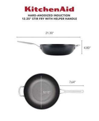 Hard-Anodized Aluminium 12.25" Induction Non-stick Wok with Helper Handle
