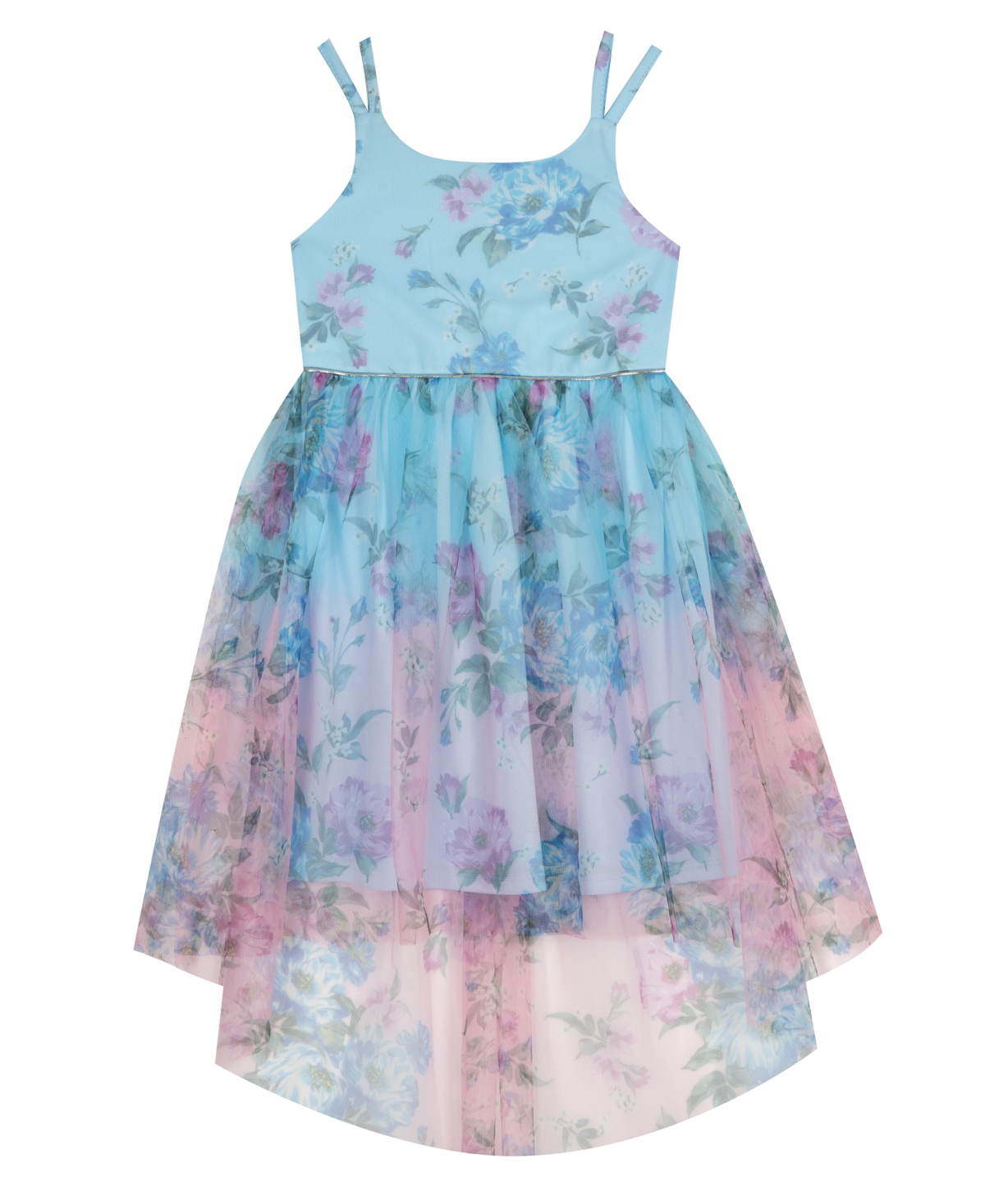 Rare editions floral high low dress 2025