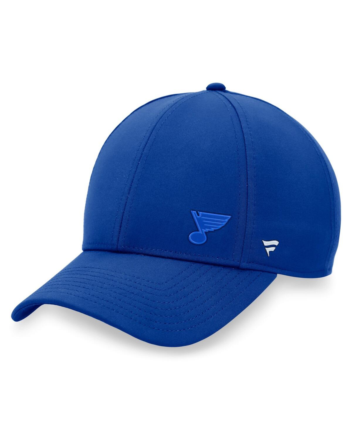 Shop Fanatics Women's  Royal St. Louis Blues Authentic Pro Road Structured Adjustable Hat